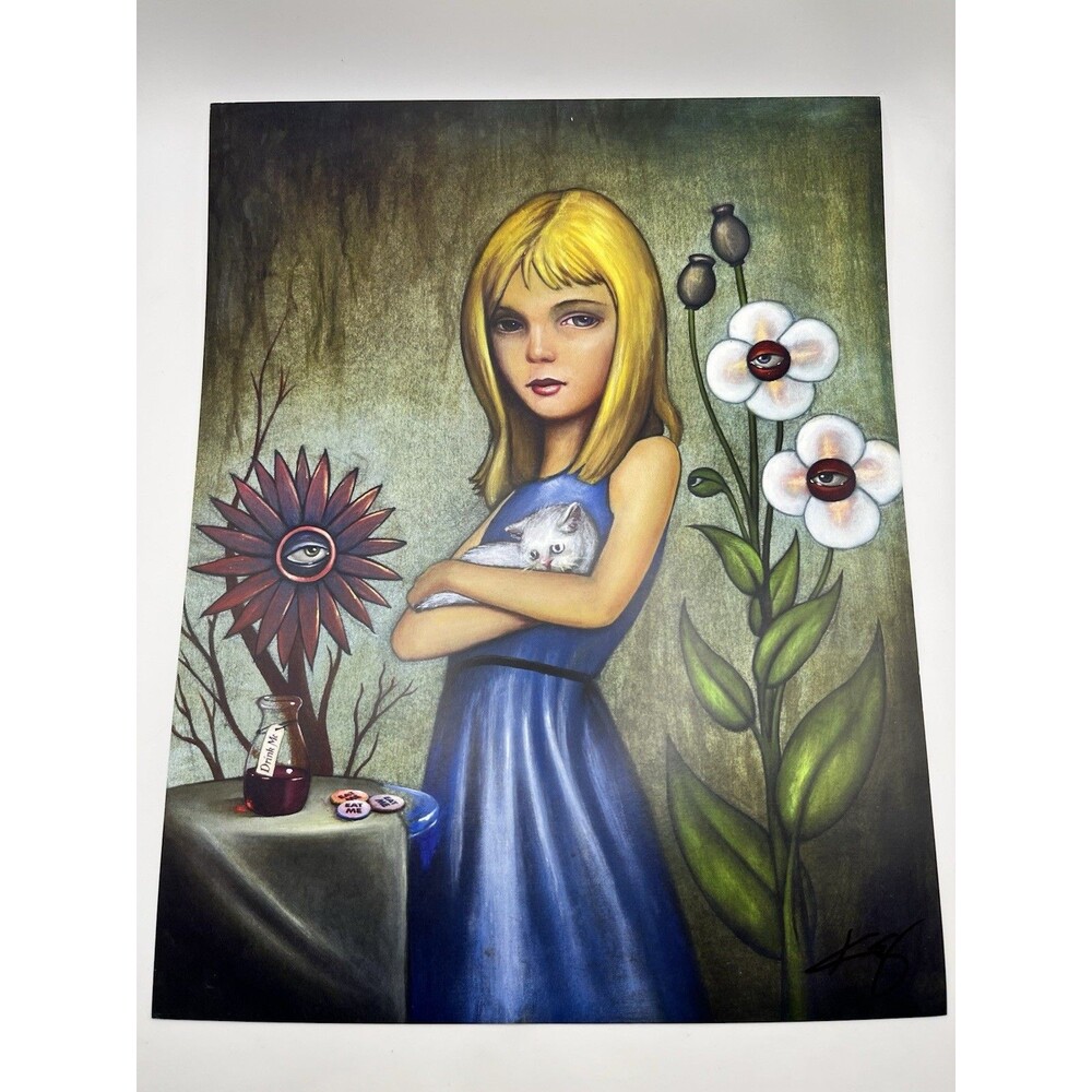 signed Kevin Eslinger Alice in Wonderland art print 2009